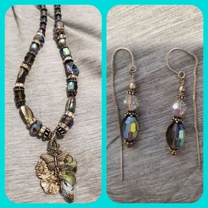 Handmade Necklace & Earrings Abalone set